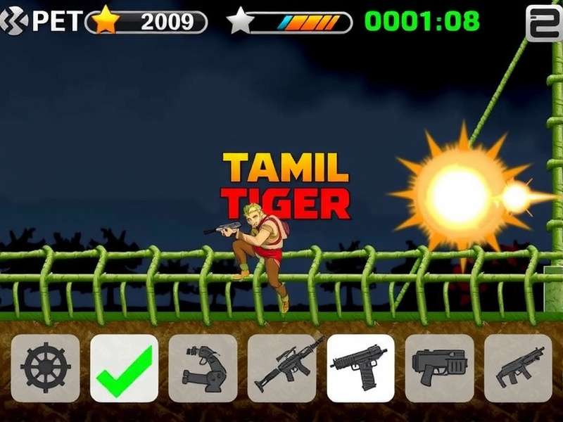 Intense battle in Tamil Tiger game Tamil Tiger Game Battle Scene